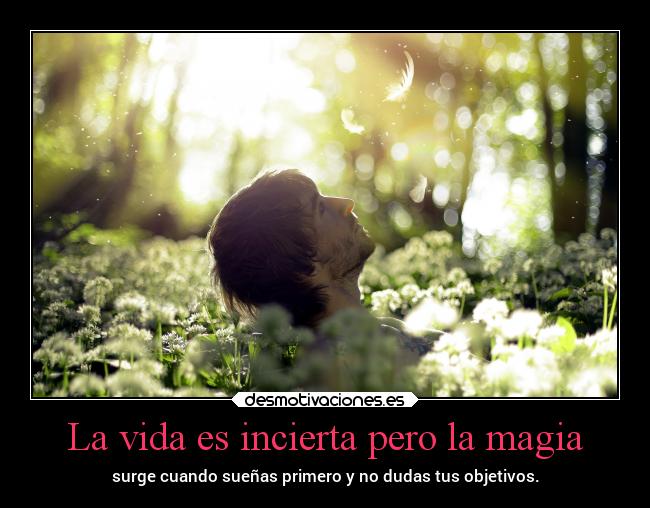 La vida es incierta pero la magia -