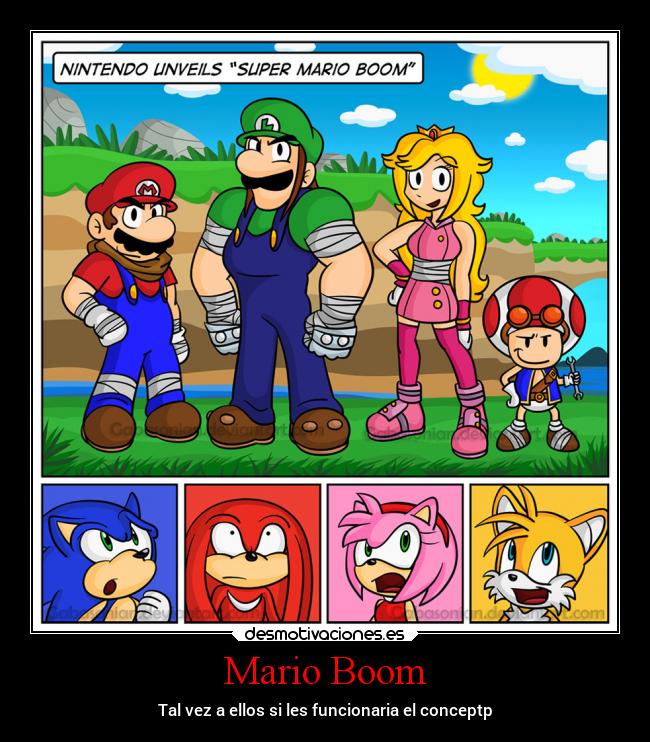 carteles videojuegos mario bros sonic boom desmotivaciones