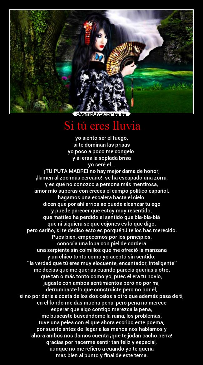 Si tú eres lluvia -