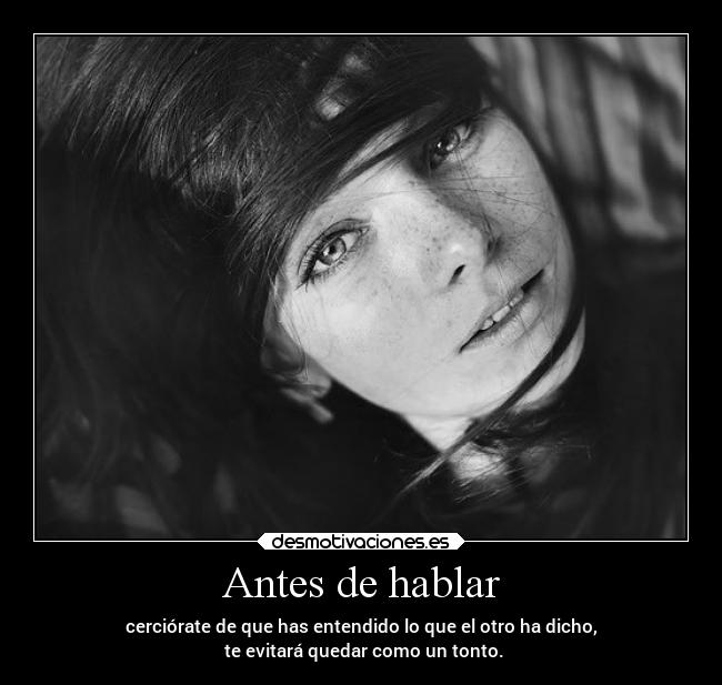 Antes de hablar - 