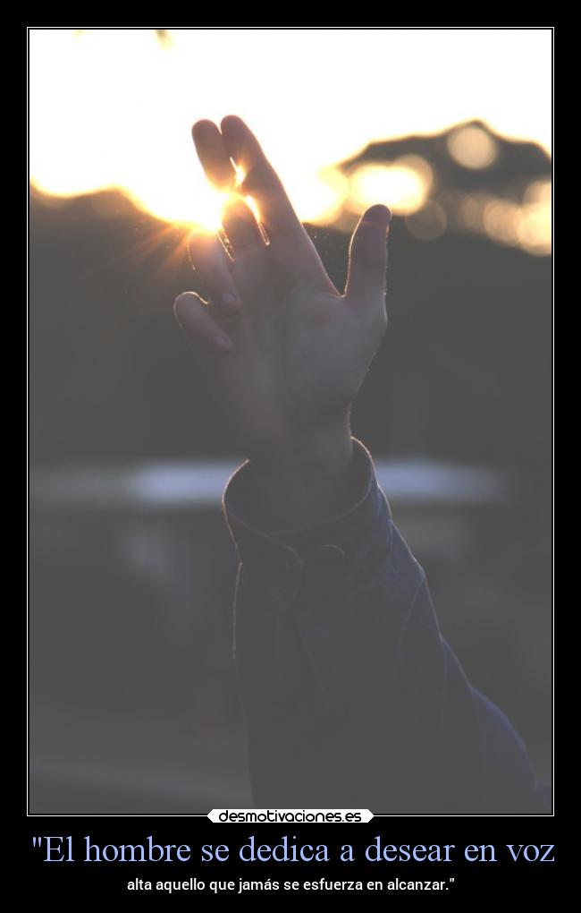 El hombre se dedica a desear en voz - 