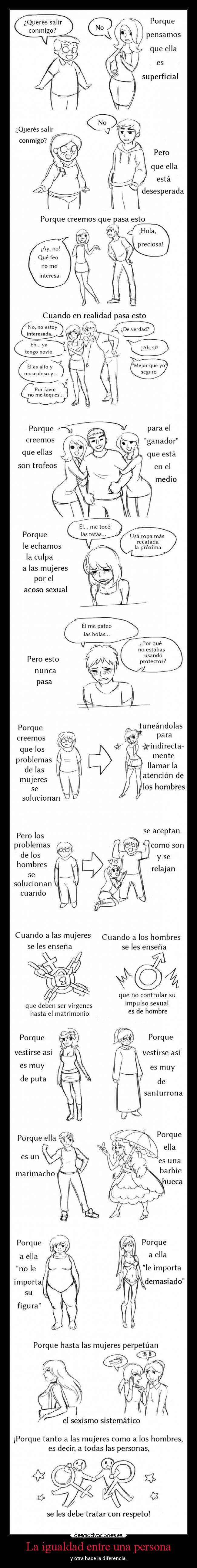 La igualdad entre una persona - y otra hace la diferencia.