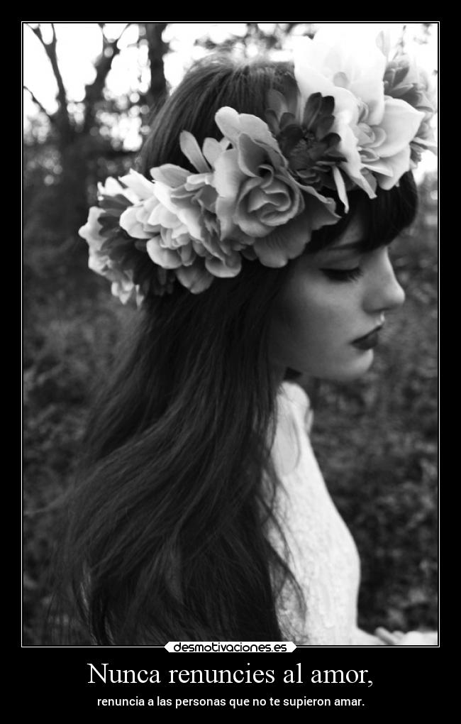 Nunca renuncies al amor, - 