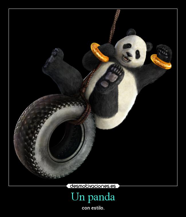 Un panda - con estilo.