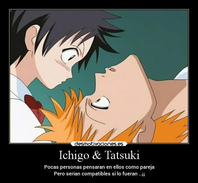 Ichigo & Tatsuki - Pocas personas pensaran en ellos como pareja
Pero serian compatibles si lo fueran ..¡¡
