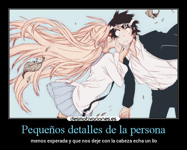 Pequeños detalles de la persona -