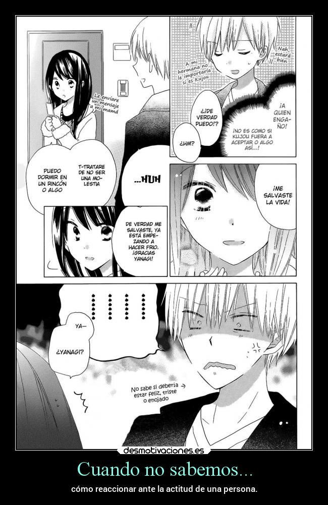 Cuando no sabemos... -