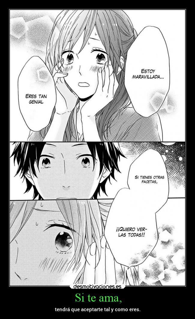 Si te ama, -
