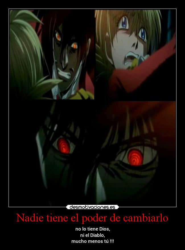 carteles anime hellsing alucard seras ova desmotivaciones