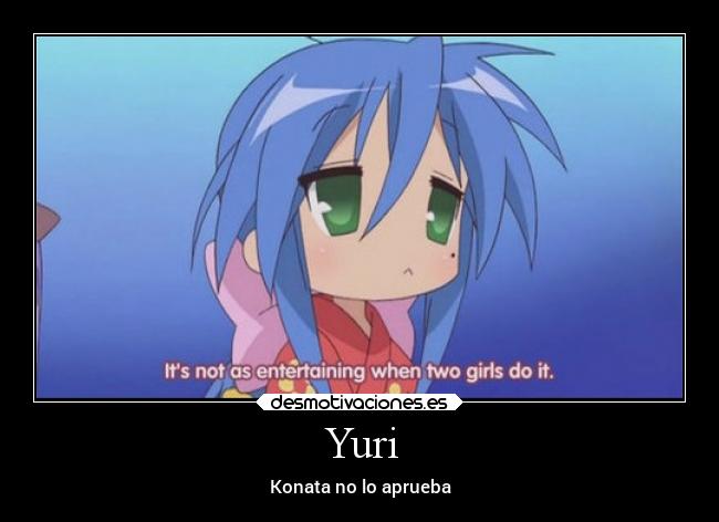 carteles anime kiyotakihitobashira lucky star yuri desmotivaciones