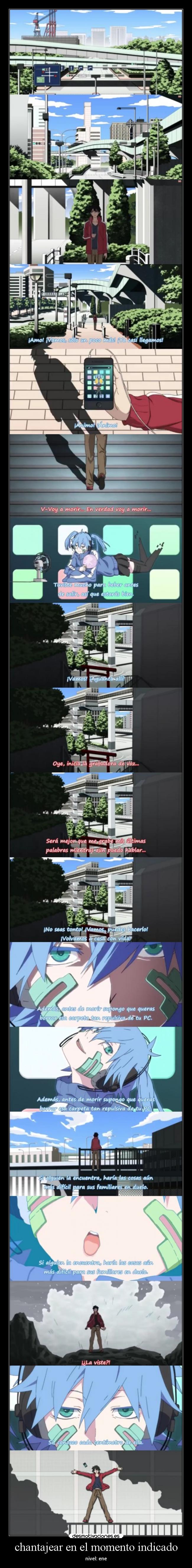 chantajear en el momento indicado - 