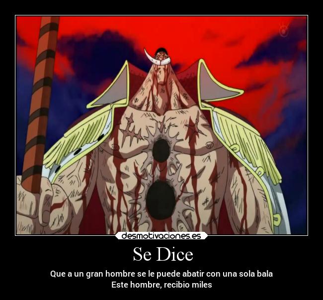 carteles anime onepiece barbablanca desmotivaciones