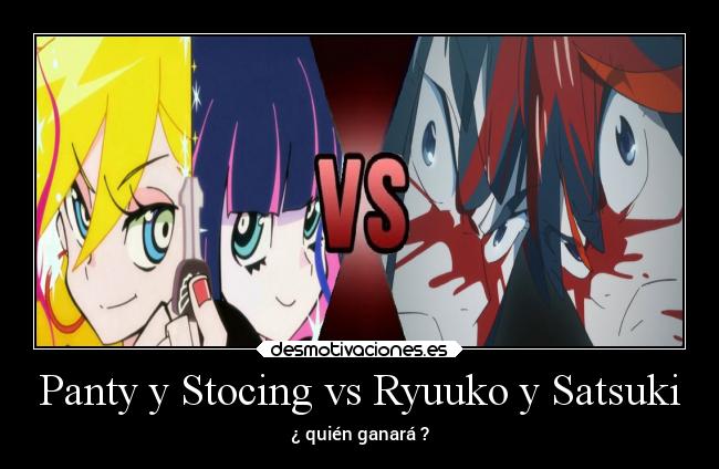 carteles anime panty stocking ryuko satsuki desmotivaciones