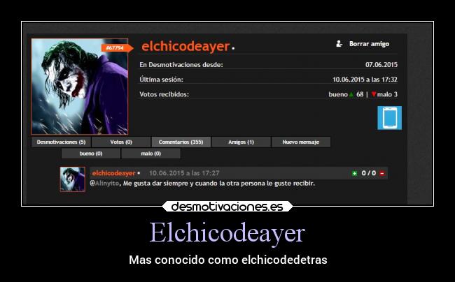 Elchicodeayer - Mas conocido como elchicodedetras
