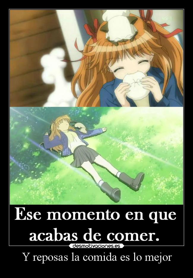 Y reposas la comida es lo mejor - 