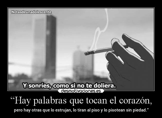 “Hay palabras que tocan el corazón, - 