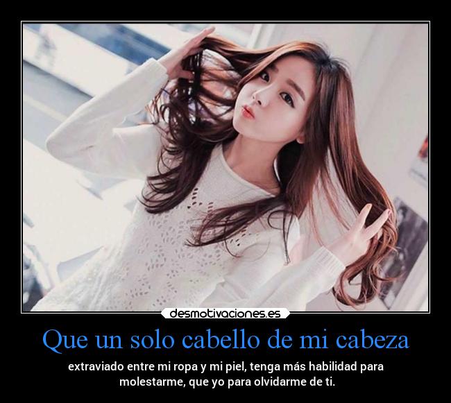 Que un solo cabello de mi cabeza -