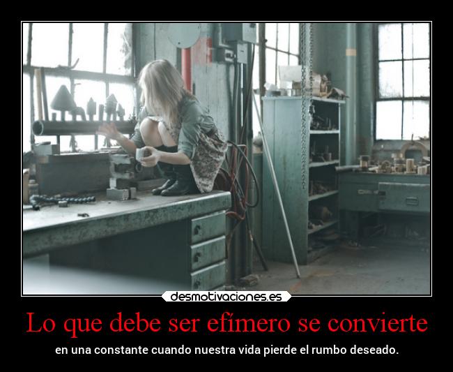 Lo que debe ser efímero se convierte -