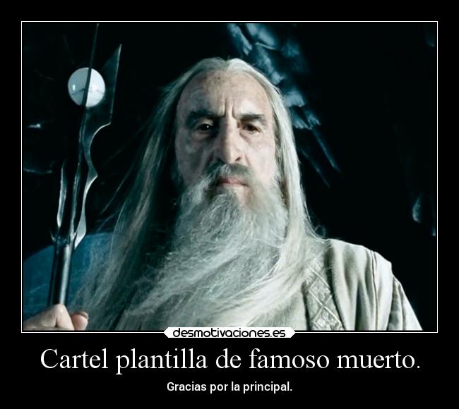 Cartel plantilla de famoso muerto. - 