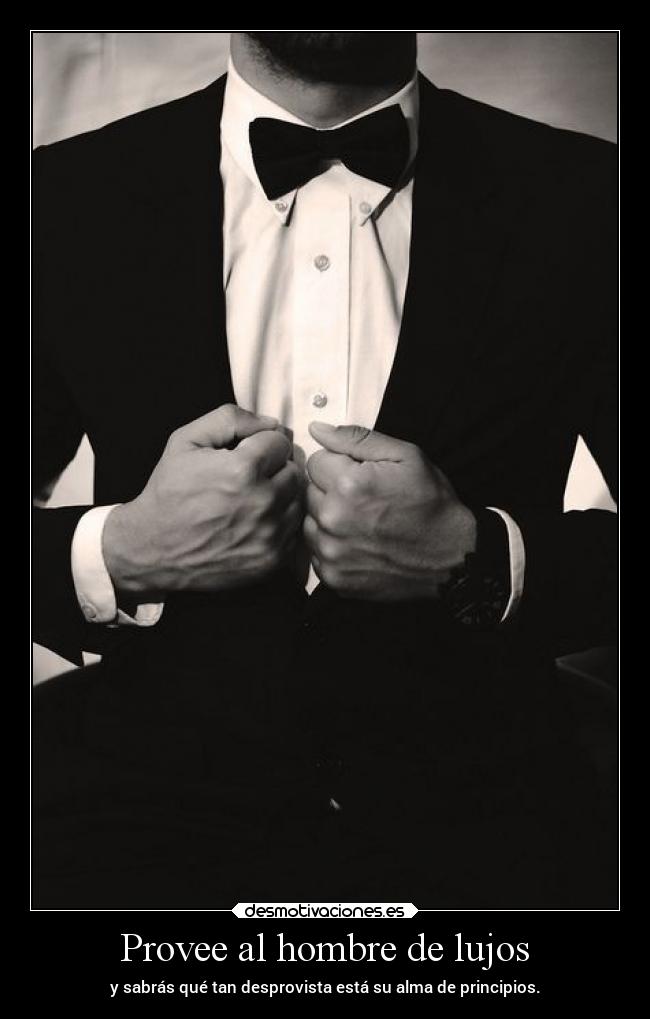 Provee al hombre de lujos - 