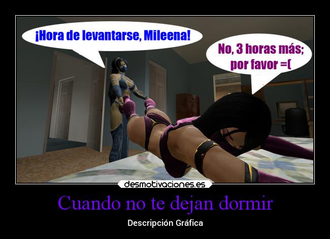 Cuando no te dejan dormir - Descripción Gráfica