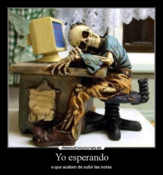 Yo esperando - a que acaben de subir las notas