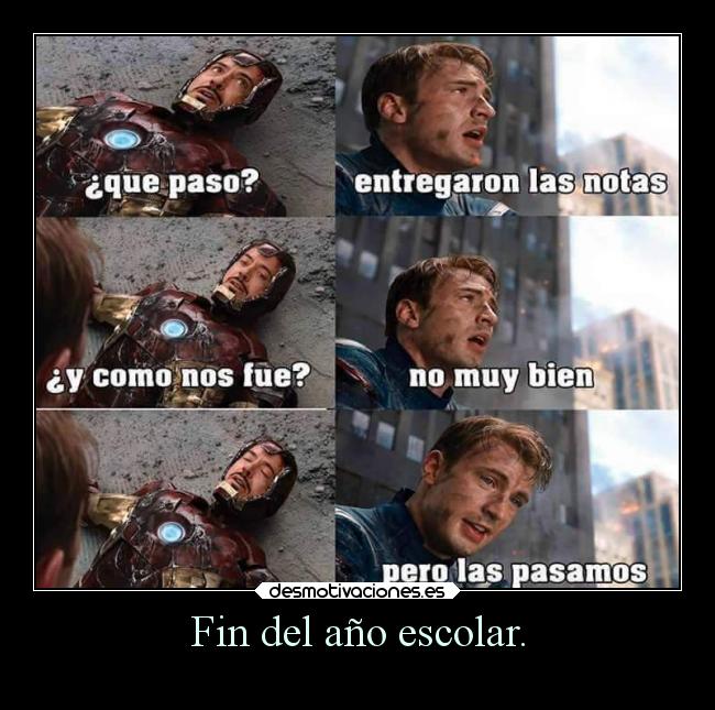 Fin del año escolar. -