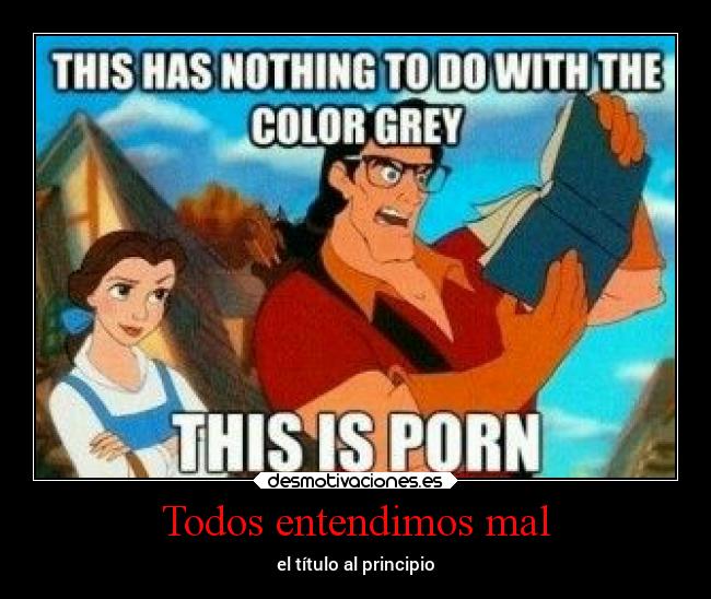 Todos entendimos mal - el título al principio