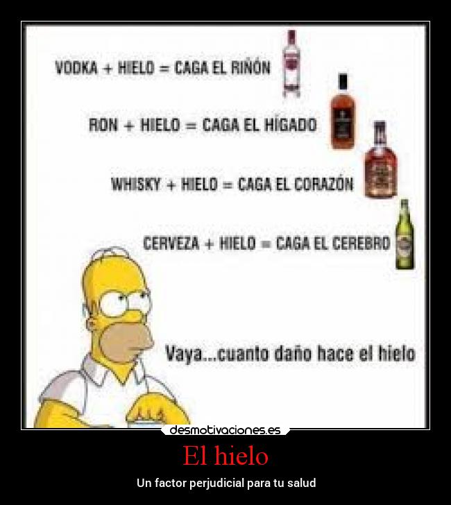 El hielo - Un factor perjudicial para tu salud