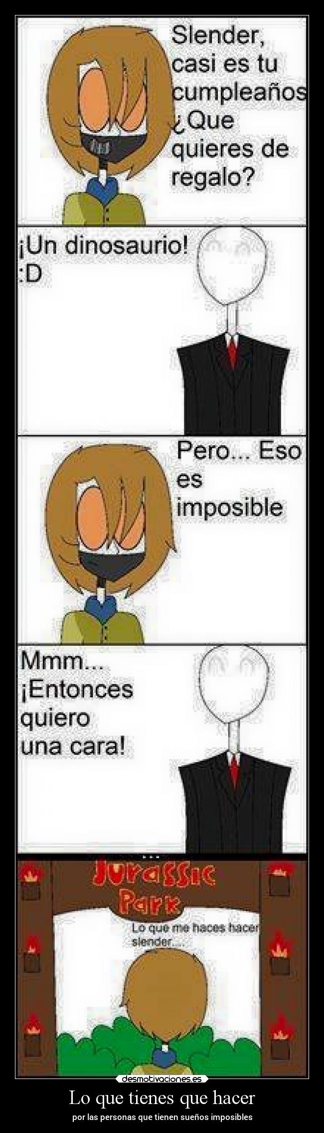 carteles graciosas ticci toby slenderman desmotivaciones