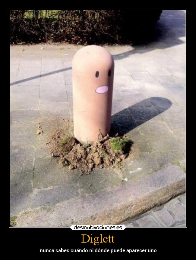 Diglett - nunca sabes cuándo ni dónde puede aparecer uno