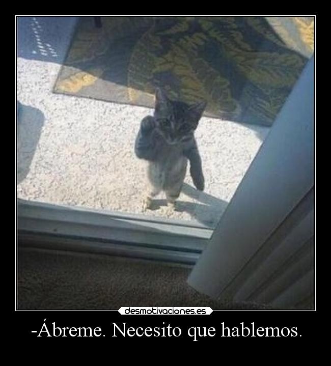 -Ábreme. Necesito que hablemos. -