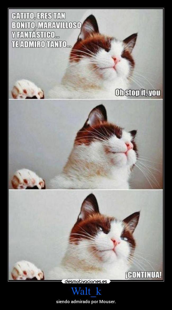 Walt_k - siendo admirado por Mouser.