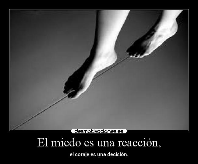 El miedo es una reacción, - 