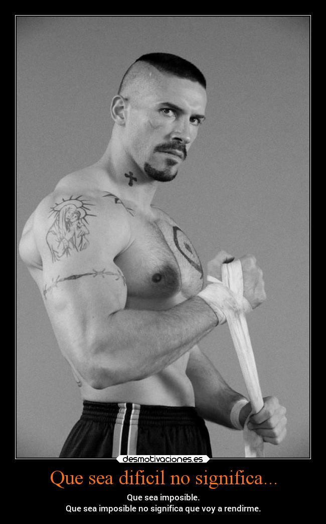 Que sea dificil no significa... -