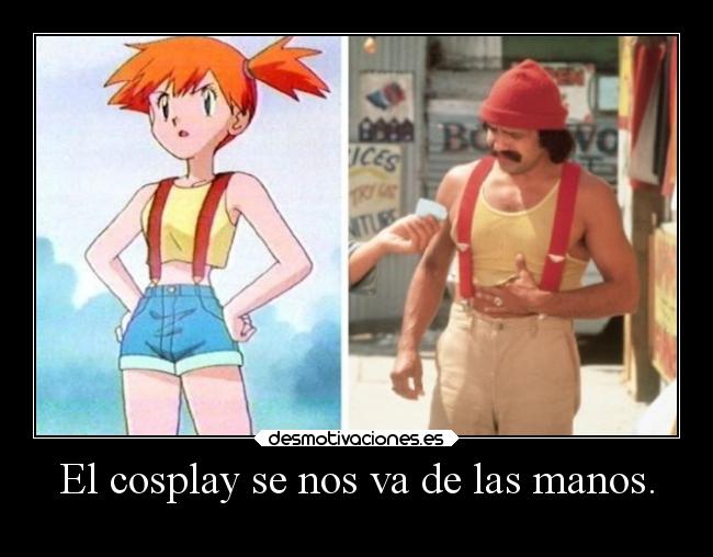 carteles pokemon humor misty cosplay elpatodelapiovendehierba desmotivaciones