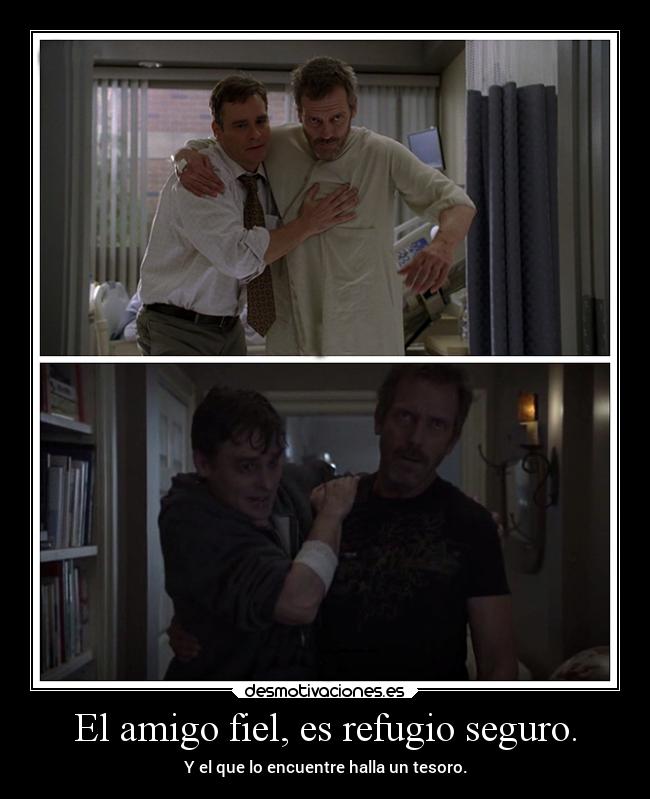 El amigo fiel, es refugio seguro. - 
