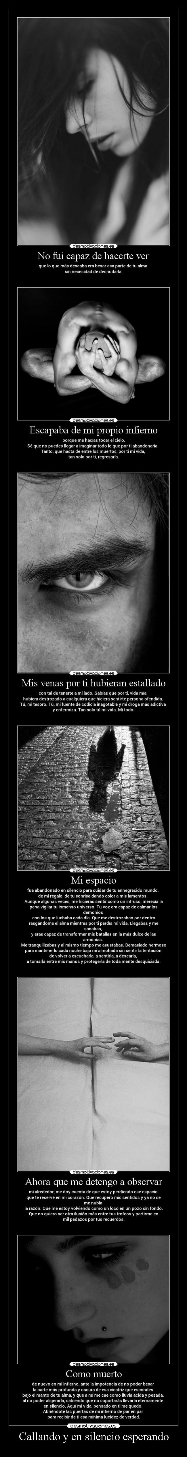 carteles silencio pensamientos vida desmotivaciones