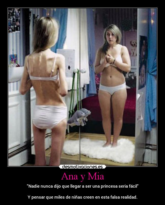 Ana y Mia - Nadie nunca dijo que llegar a ser una princesa seria fácil

Y pensar que miles de niñas creen en esta falsa realidad.