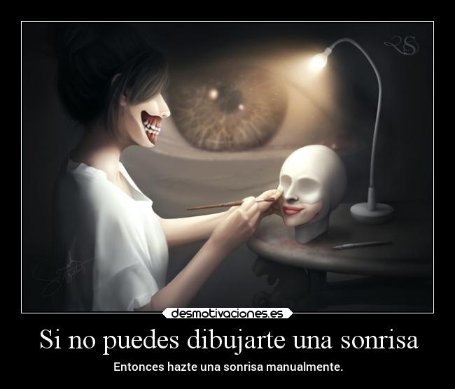 Si no puedes dibujarte una sonrisa - Entonces hazte una sonrisa manualmente.