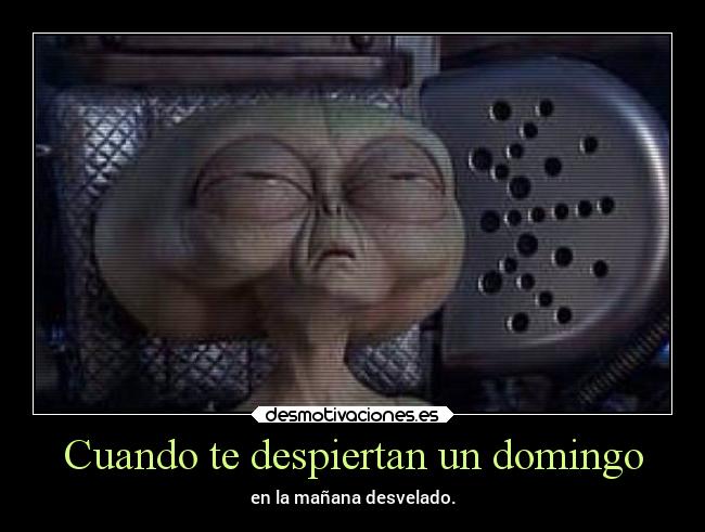 Cuando te despiertan un domingo - en la mañana desvelado.