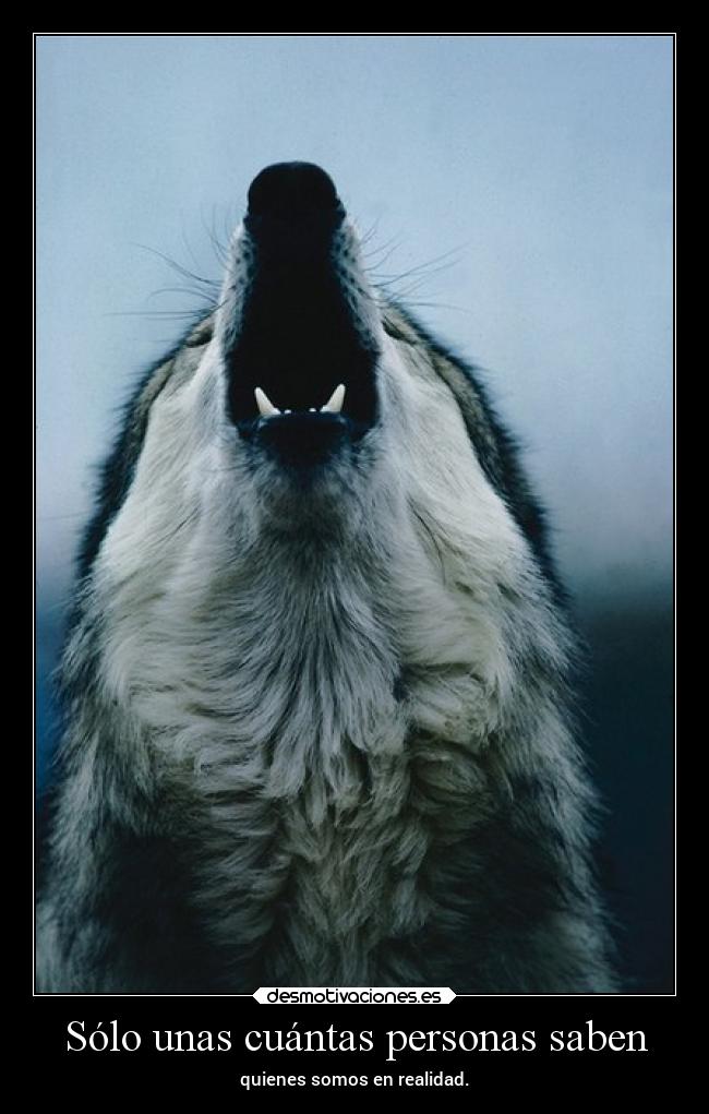 Sólo unas cuántas personas saben - quienes somos en realidad.