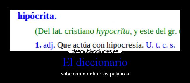 El diccionario - sabe cómo definir las palabras