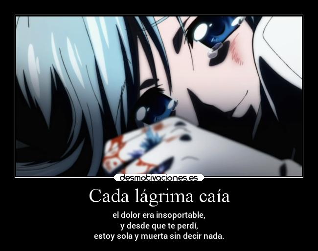 Cada lágrima caía -