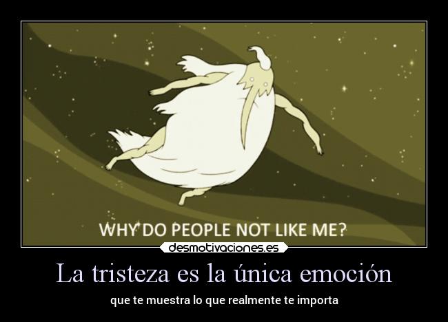 La tristeza es la única emoción - que te muestra lo que realmente te importa