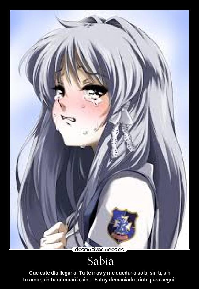 carteles tristeza soledad amor anime desmotivaciones