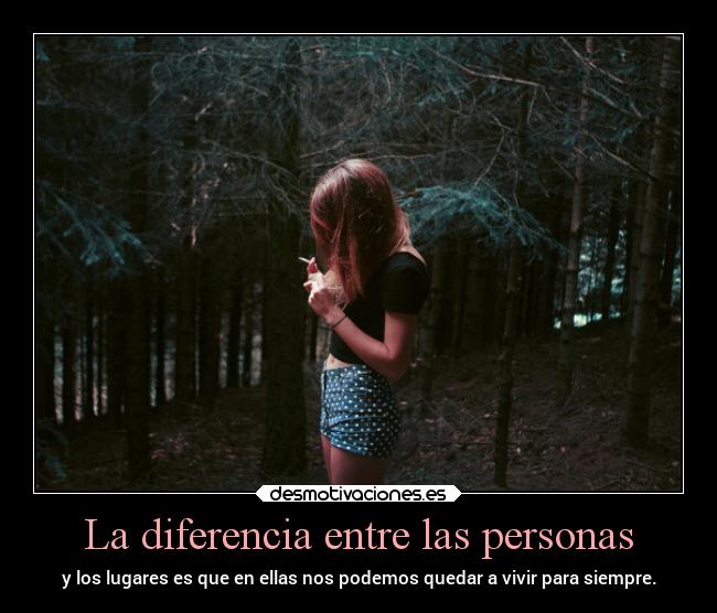 La diferencia entre las personas - 