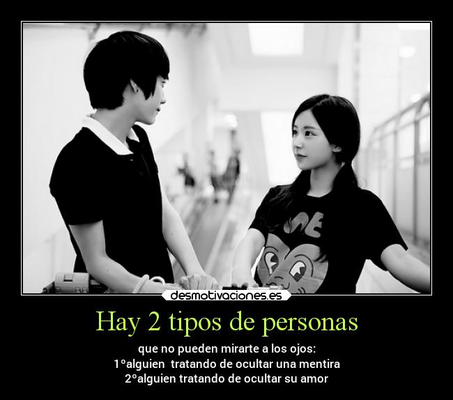 Hay 2 tipos de personas -