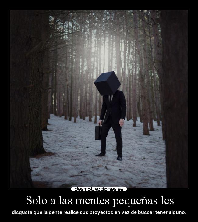 Solo a las mentes pequeñas les -