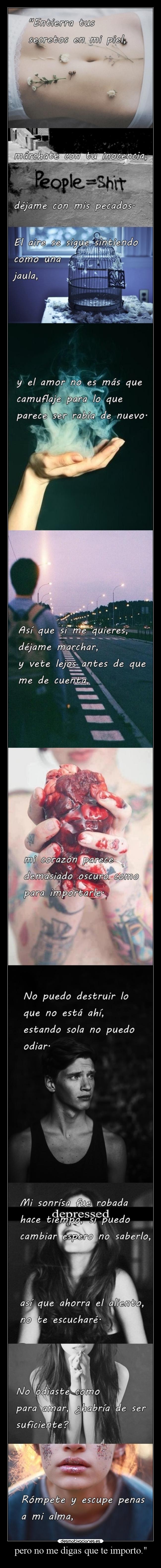 pero no me digas que te importo. - 